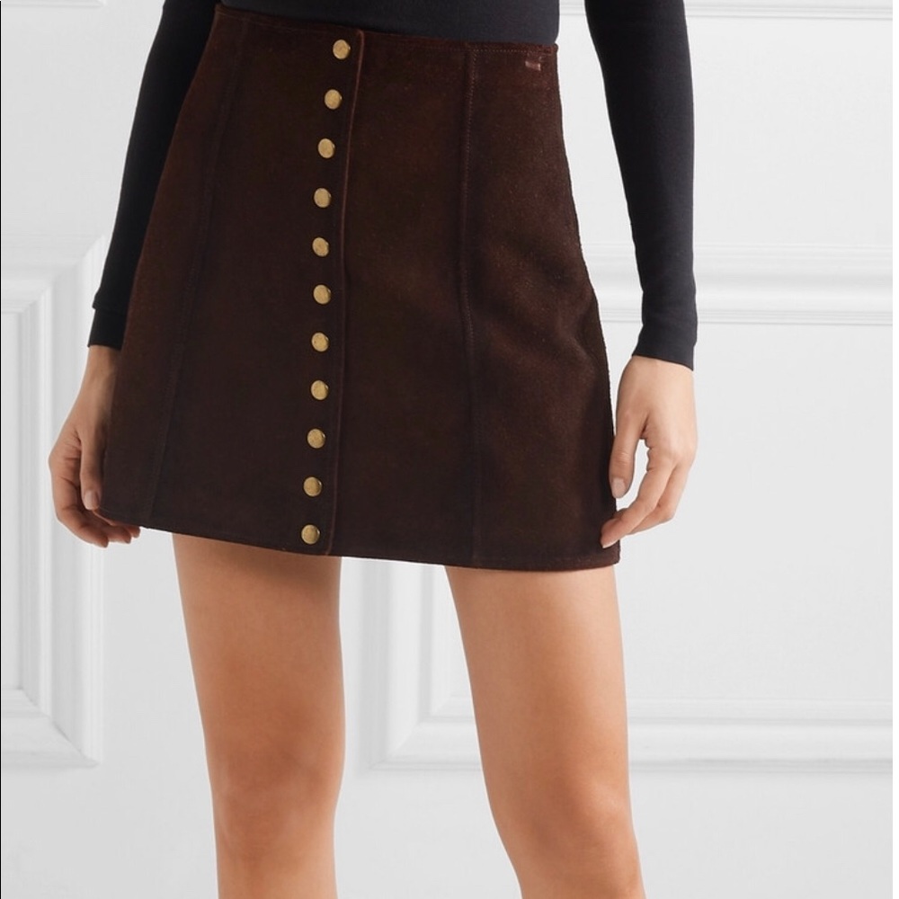 Frame Denim Brown Mini Skirt
